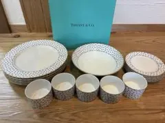 ◎未使用級◎ティファニー　ダンシングT　ディナーセット　箱つき　③　シール付 TIFFANY & Co. (ティファニー) ディナーセット △ ダンシングT 食器
