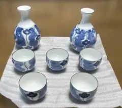 有田焼　高山作　徳利2点、お猪口5点セット