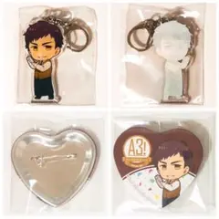 新品★A3！★秋組【伏見臣】アニカフェ★アクキー＆缶バッジ★2点セット
