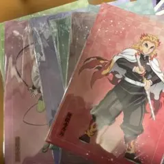 鬼滅の刃 アニプレックスくじ クリアファイル 色紙 猗窩座 煉獄 不死川