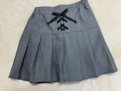 プリーツスカート　グレー　インナーパンツ付き