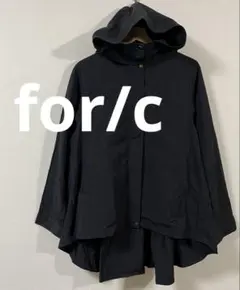 フォーシー　for/c　撥水マウンテンパーカー　M　ブラック　美品　UVカット