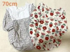 花柄ロンパース 2点セット