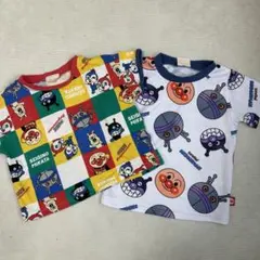 しまむら アンパンマン バイキンマン Tシャツ 2枚セット 90cm 保育園着