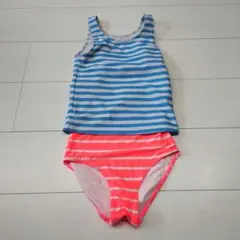 水着セット 青とピンクのストライプ