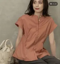 OPAQUE CLIP UVカットオレンジシャツブラウス カジュアルブラウス　Mのサムネイル