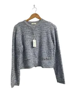 未使用　保管品　アースミュージック＆エコロジー　カーディガン　ツイード　ブルー