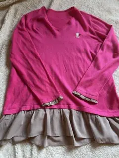 アンドラブ　ピンク フリル付き ニットセーター【お値下げ】