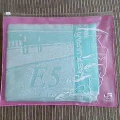 E5系新幹線デザインタオル　新幹線柄ポーチ入り。E3・E4・E5・E6・E7