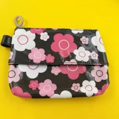 MARY QUANT ポーチ 花柄 ブラック ピンクのサムネイル
