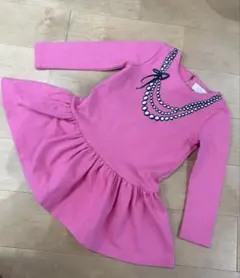 kate spade ケイトスペード　ネックレス　長袖ワンピース ピンク　100