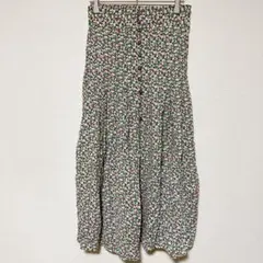 １点もの✨️H&M【36】エイチアンドエム 花柄フロントボタン ロングスカート