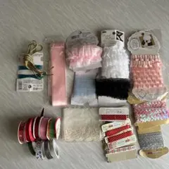 手芸用品　フリルテープ　リボン　まとめ売り24点セット