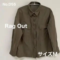 Rag Out　オリーブ色 ミリタリー調ジャケット　サイズM　No.D55