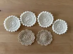 かぎ針ハンドメイド⭐︎冬のコースター❄︎6枚セット
