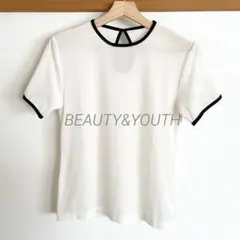 【極美品】BEAUTY&YOUTH シアーベロアリンガーTシャツ 25SS