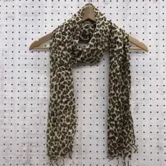 インディースリーズ Y2K 古着小物 フリンジ シアー レオパード ロングタイ