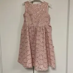 ピンク レースドレス バックリボン付き
