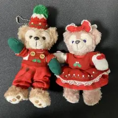 2013 ダッフィー シェリーメイ ぬいぐるみバッジ クリスマス
