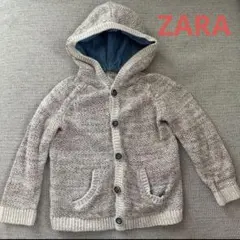 ZARA ザラ ベビー ニットカーディガン フード付き 6-9m 74cm