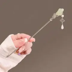 玉如意風 かんざし タッセル 髪飾り 簪 中華風 和装 ヘアアクセサリー