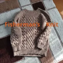 フィッシャーマンセーター　ケーブル編　ベージュ　M
