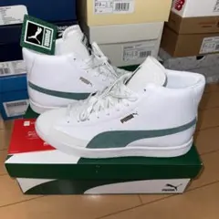 Puma Basket Mid VTG 26cmホワイト／グリーン - メルカリ