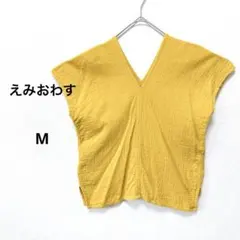 美品】えみおわす カレンシャツ 赤（ラック染め） Sサイズ コットンT
