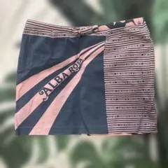 アルバローザALBA ROSA ストライプ フラワー柄 タイトスカート