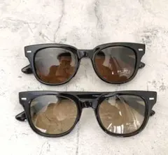 ●偏光×調光サングラス（ ライトブラウン → ブラウン）ウェリントン型 新品