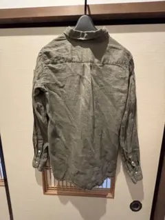 カーキ色 長袖シャツM