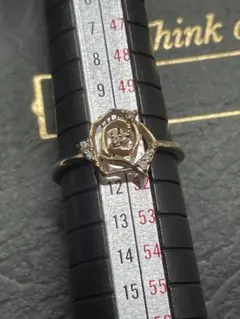 agete ウェーブ リング ダイヤ ゴールド K10 11号 0.02ct - メルカリ