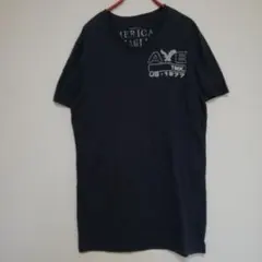 【古着】アメリカンイーグル　Vネック　Tシャツ　刺繍