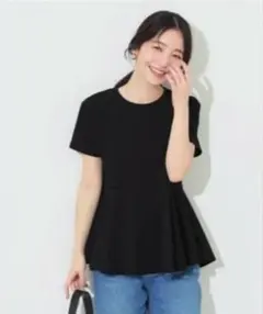 【coca】エンボス ペプラム トップス