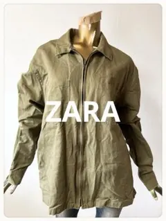☘️T23012☘️ZARA MAN ジップアップ ミリタリージャケット XLのサムネイル