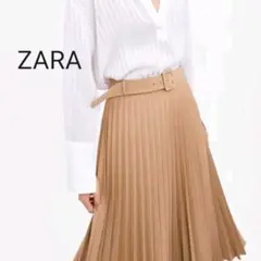 ZARA ベルト付き プリーツスカート