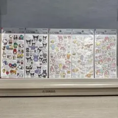 大人の図鑑シール 5枚セット レトロ　マイメロ クロミ シナモ　リトルツイン