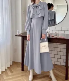 前後2Wayリボンフレアワンピース[tu562]