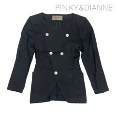 08T865☆ Pinky&Dianne リネン100ノーカラージャケット Mのサムネイル
