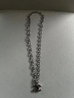 【正規 美品】CHANEL ココマーク刻印メダルチャーム/3㎜ネックレスチェーン 正規 美品】CHANEL ココマーク刻印メダルチャーム/3㎜ネックレス