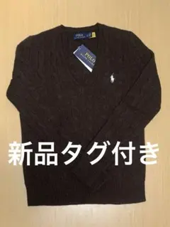 ケーブルニット ウールカシミヤ Vネック セーター