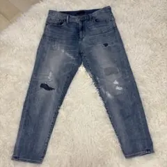 ユニクロ　ダメージ加工　デニム　ジーンズ
