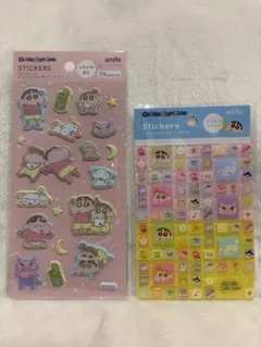 クレヨンしんちゃん ふわふわシール&タイルシール　2枚セット