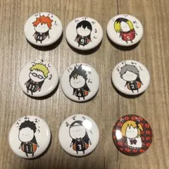 ハイキュー まっしろオバケ 缶バッジ 9種セット　黒尾鉄朗なし