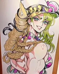 ファンタジーキャラクター ポスターオリジナルデジタルアート　ポスターa4紙沢光 ファンタジーキャラクターアート 紫ポスターa4紙沢光額付き発送