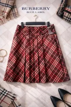 2026年最新】BURBERRY BLUE LABEL カラー：レッド系 レディース ひざ丈
