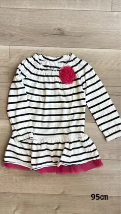 babyGap/長袖ワンピース/95/音楽会/ワンピ/ボーダー柄/GAP