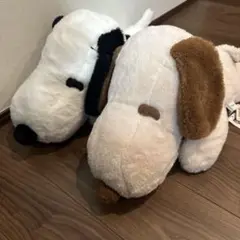 『スヌーピー 寝そべりBIG ぬいぐるみ』 2体セット売り