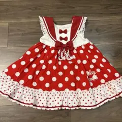 シャーリーテンプル　セーラー　ドット　ワンピース　100cm Shirley Temple ドットフリルセーラーワンピース 100cm - メルカリ