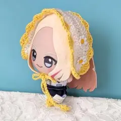 〈イエロー×ホワイト〉ぬい服　ヘッドドレス　にじぬい　ちびぐるみ